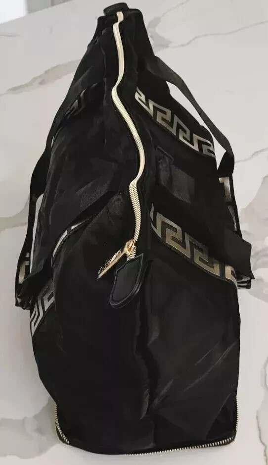 Versace Bag Black Gold Folding Tote Bag Shoulder Beauty Promo Womens NEW