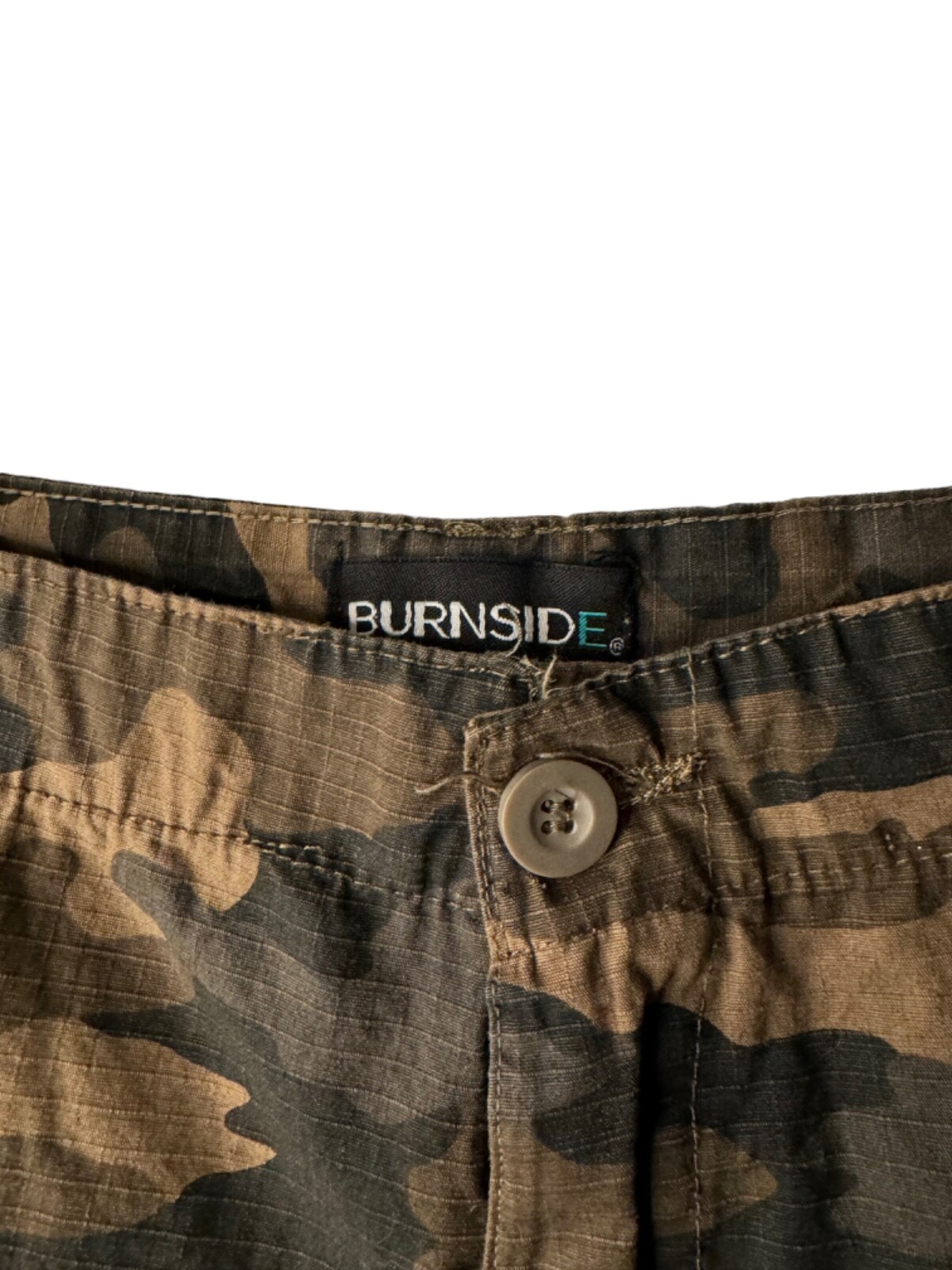 Burnside Men’s Cargo Camouflage Shorts Size 42 inseam 13.5 in