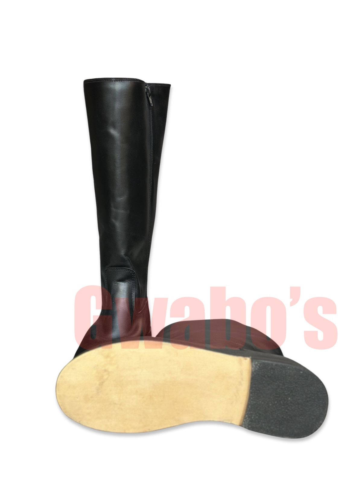 Darth Vader height sole leather cosplay boot 2.5 to 3 inches heel