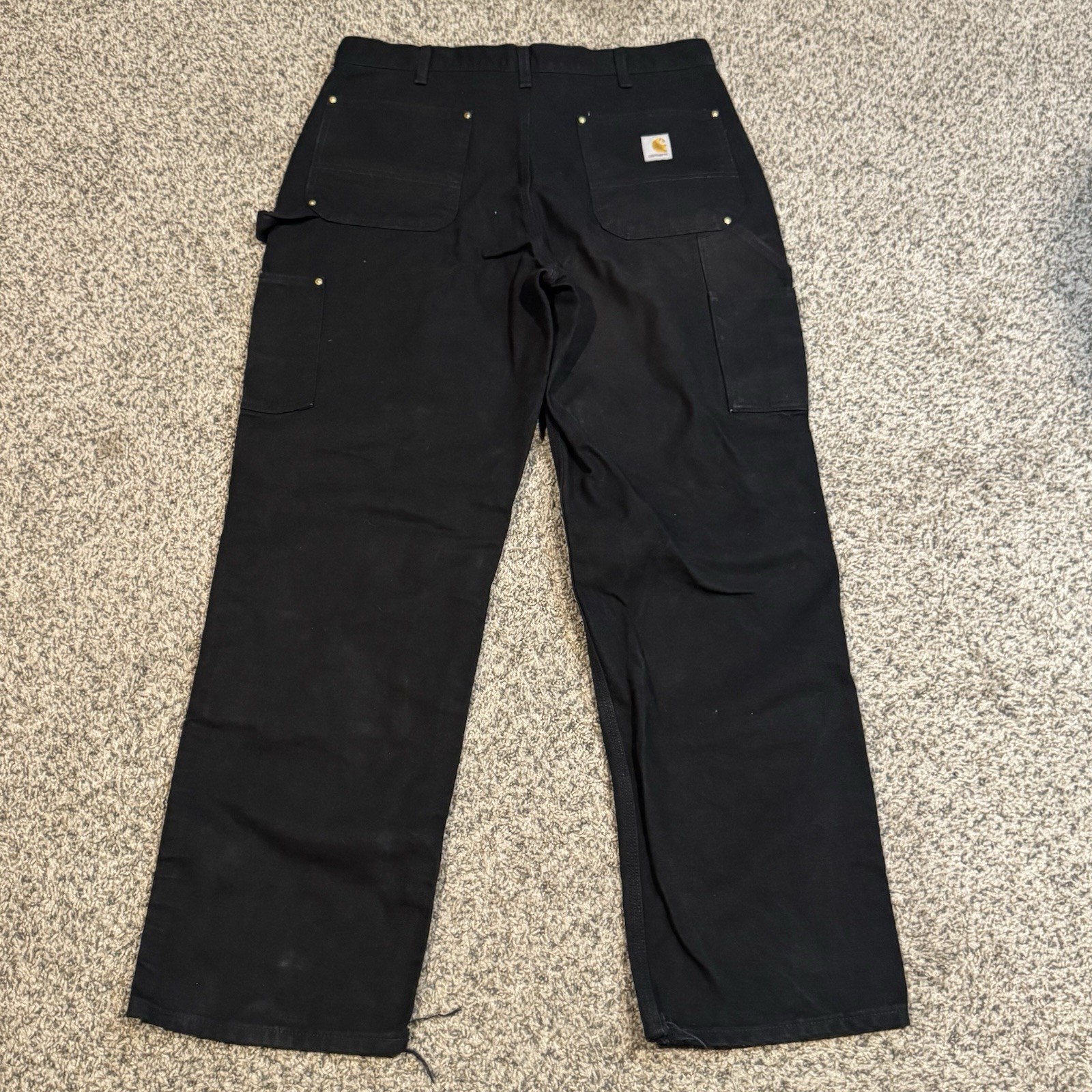 Carhartt 36 x 32 Loose Fit Double Knee Canvas Utility Workwear Carpenter Pants