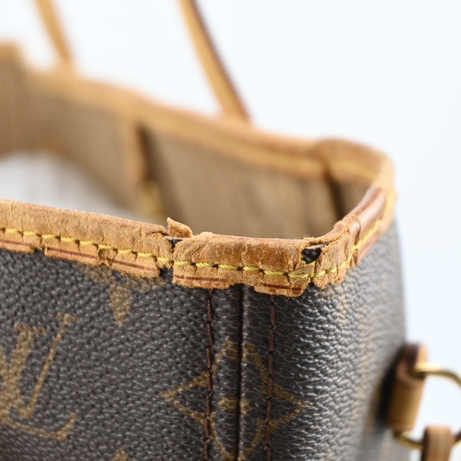 Louis Vuitton Monogram Neverfull MM Leather Fabric Brown Tote bag C1946GA806