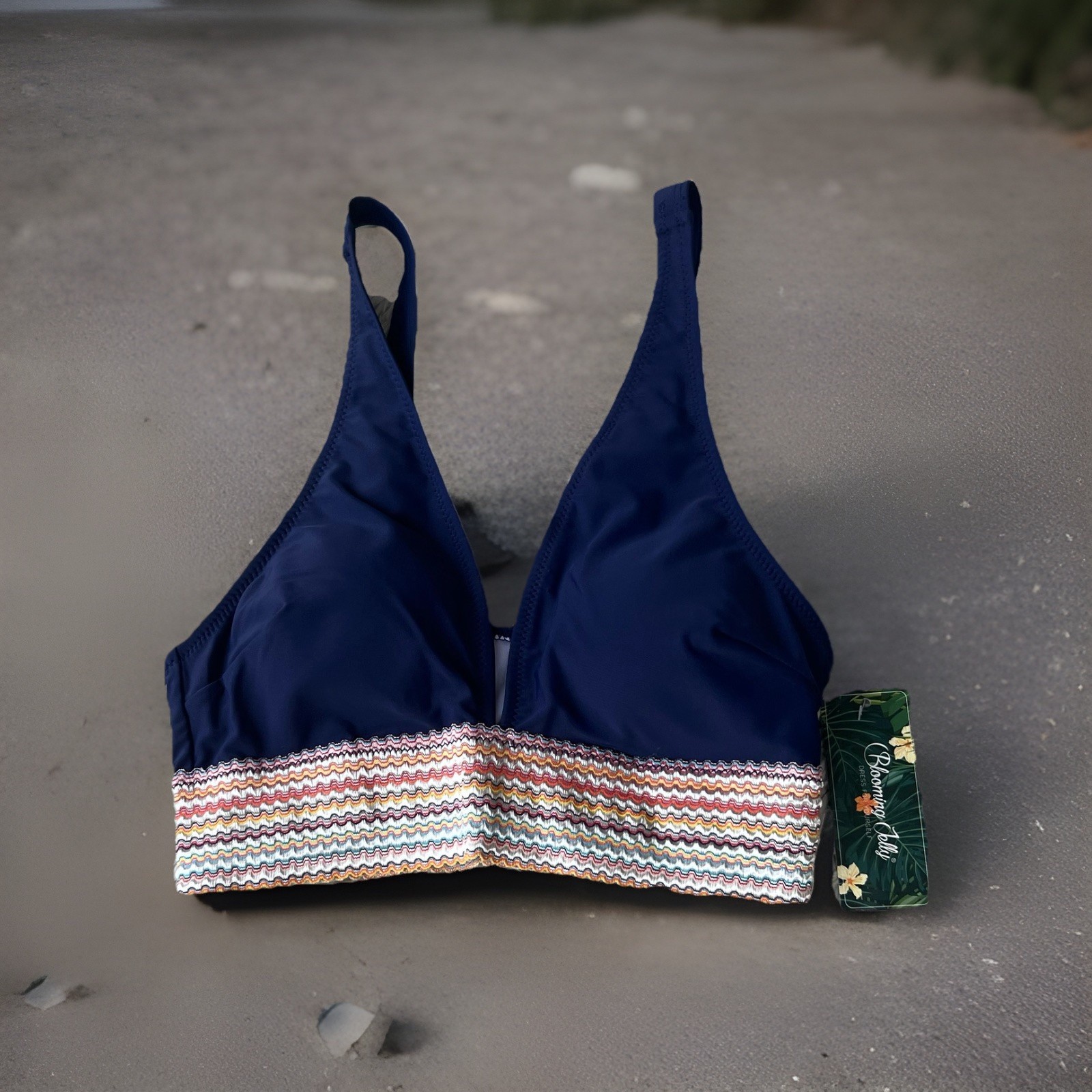 NEW Blooming Jelly Women’s Size Small Multicolor Bikini Top