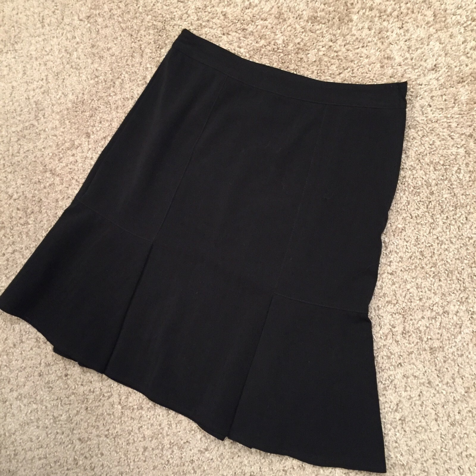 Wrapper Skirt Size 7 Black Knee Length Unlined Made In USA