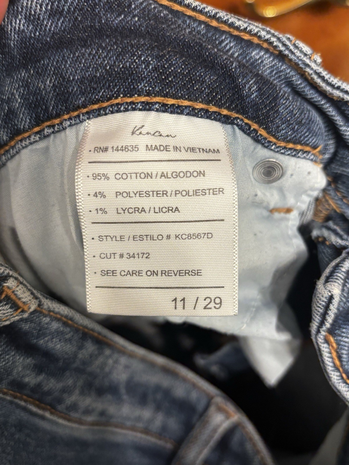 KanCan Women’s Blue Skinny Jeans, Distressed, Mid-Rise, Size 11/29