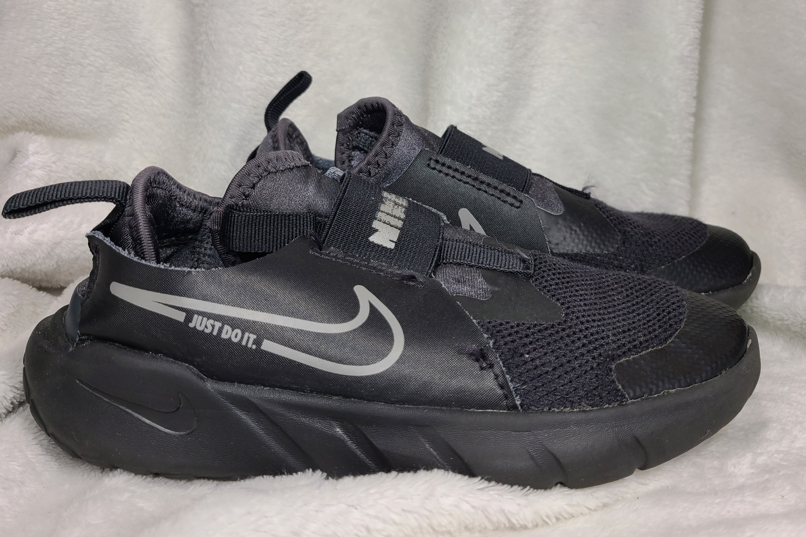 Nike Flex Runner 2 Slip On Shoes Black Anthracite DJ6039-001 Toddler Youth 1