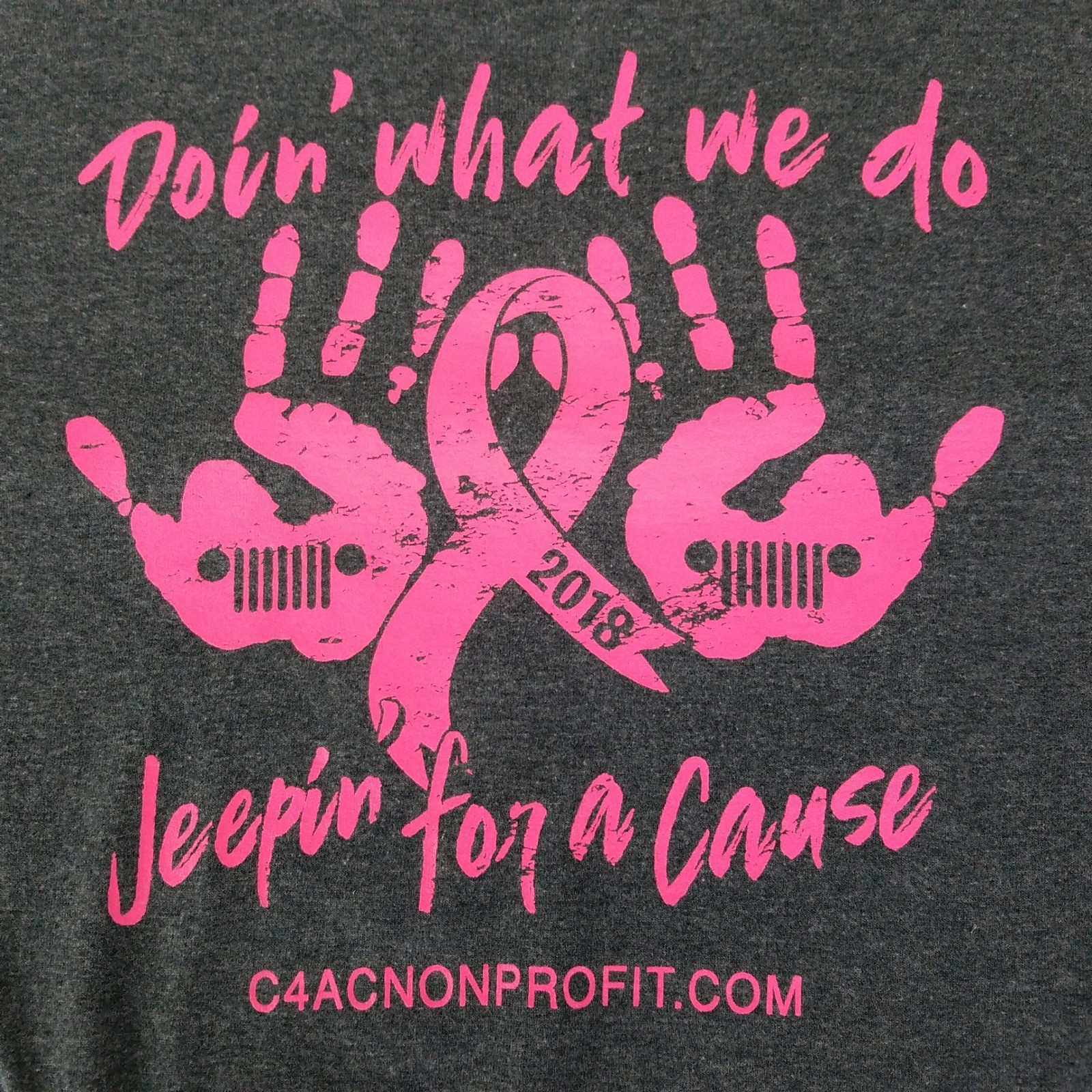Gildan DryBlend Jeepin for a Cause Breast Cancer Awareness T Shirt 2XL