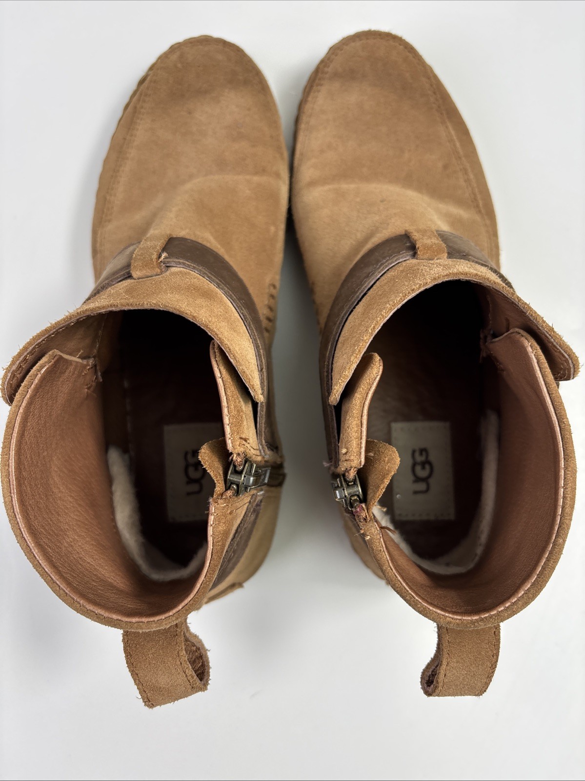 UGG Women’s Sloane Buckle Suede Leather Brown Booties Size 9
