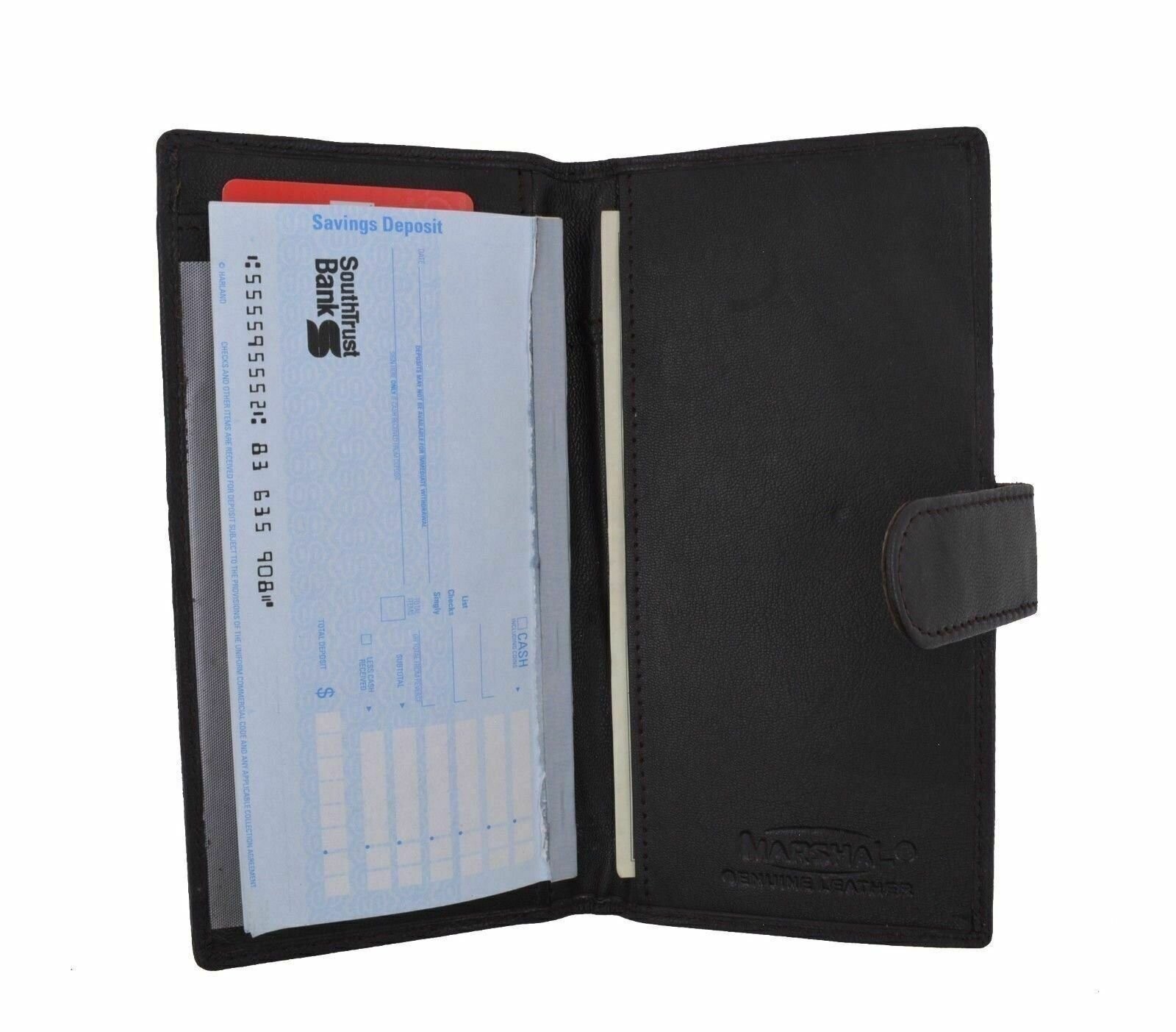 Genuine Leather PLAIN Checkbook Cover Brown with Snap Closure NEW!!!