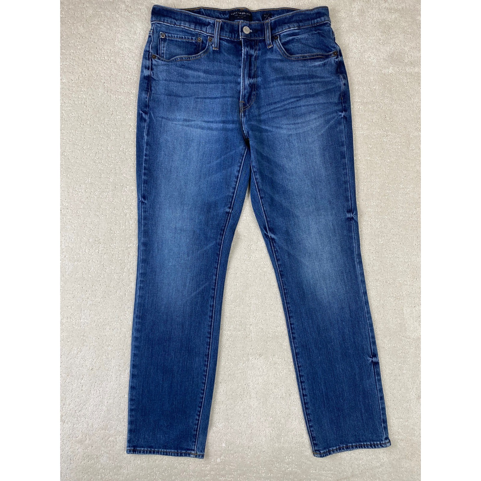 Lucky Brand 121 Slim Straight Jeans Mens 32×30 Blue Medium Wash Denim (31×29)