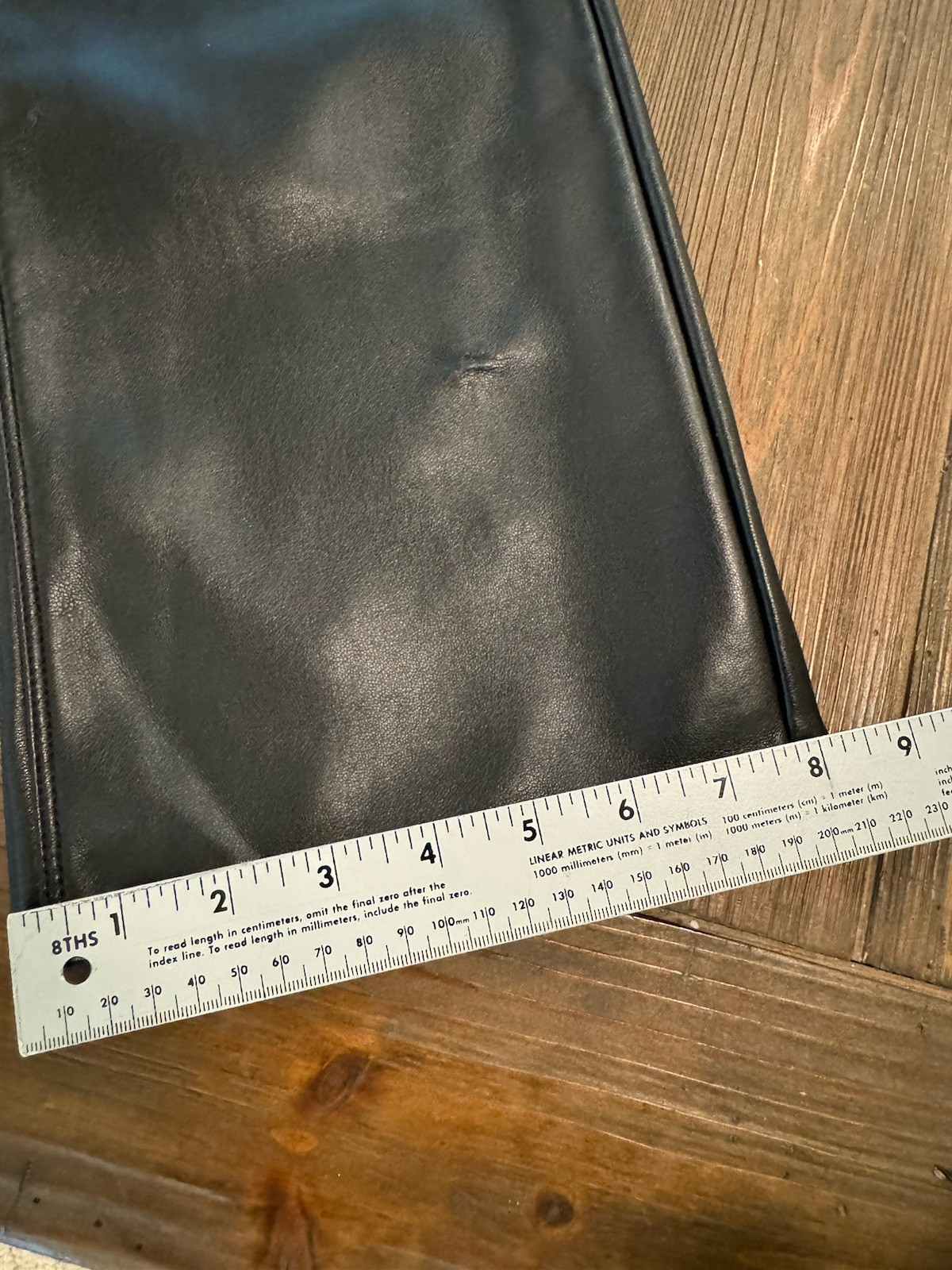 Good American Faux Leather Pants Womens 12/31 Black Straight 5 Pocket READ