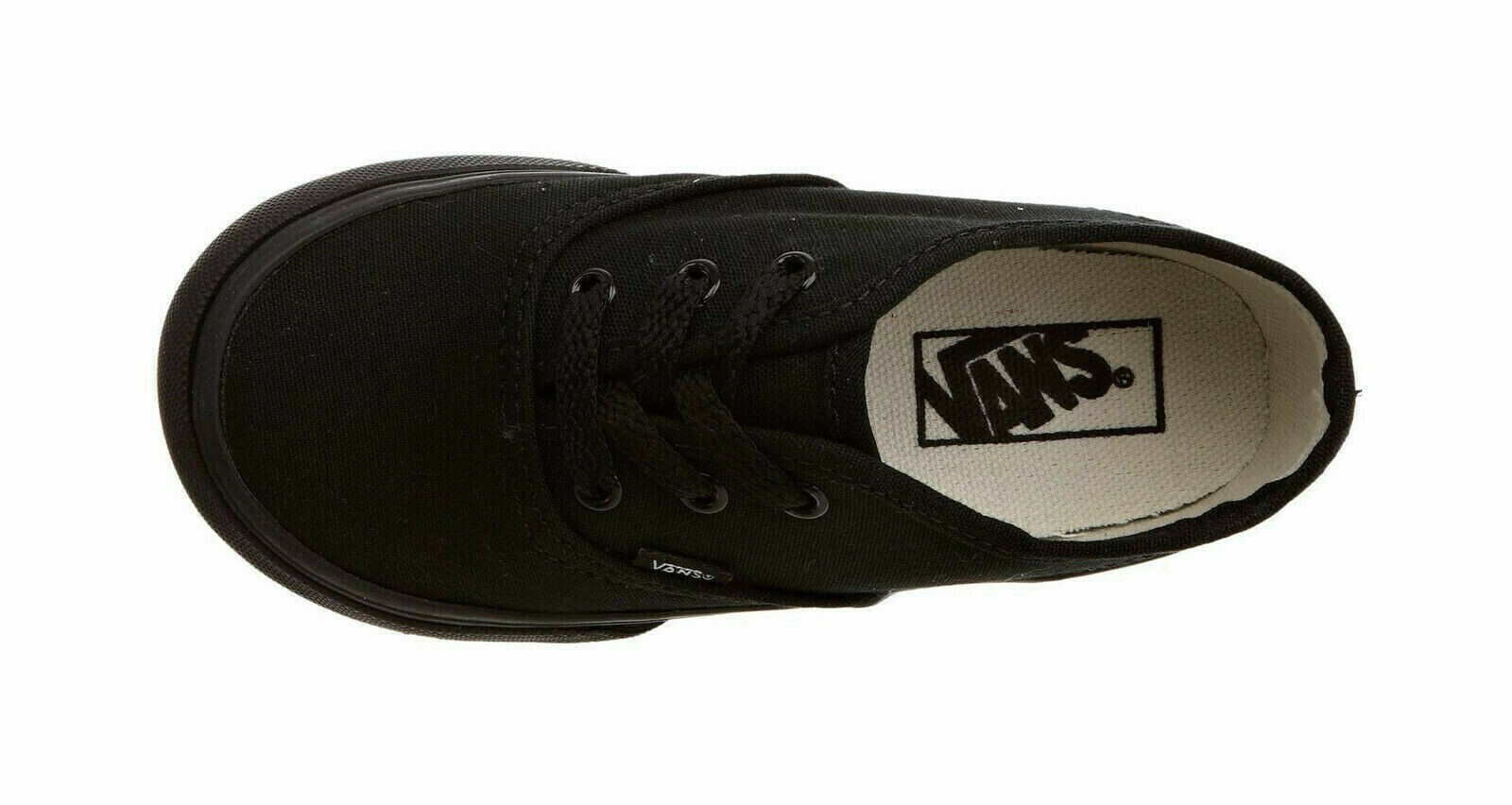 Vans Authentic Canvas Laces Black / Black Toddler New choose size