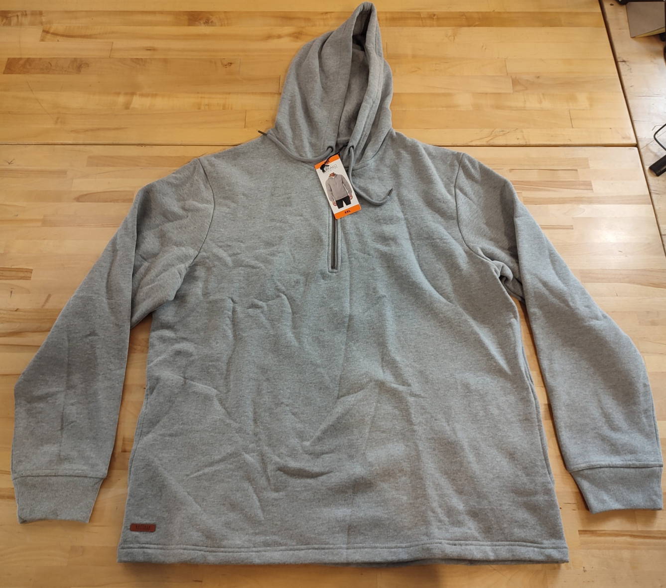 Buffalo David Bitton Men’s Half-Zip Fleece Hoodie Sweatshirt Gray Size 2XL