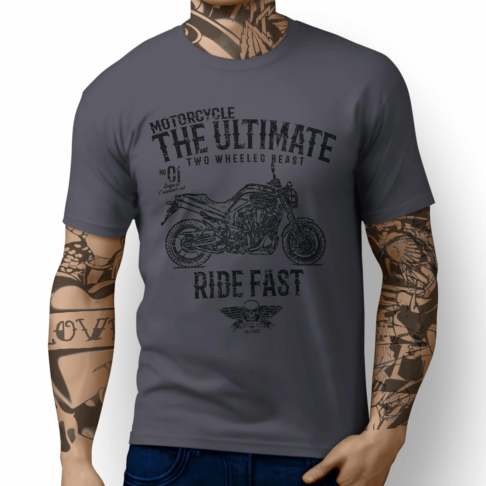 JL* Ultimate Illustration For A Yamaha MT-01 Motorbike Fan T-shirt