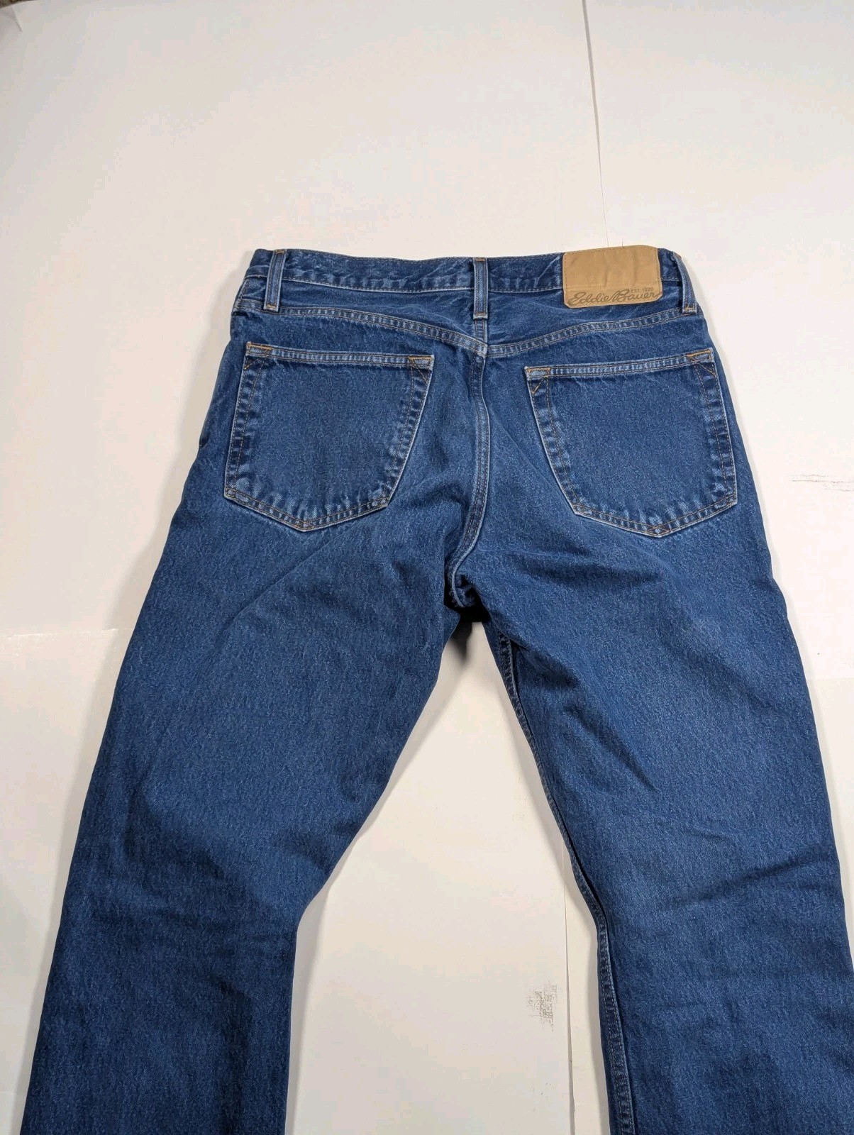 Eddie Bauer Mens Original Straight Fit Dark Wash Denim Jeans Size 31×32