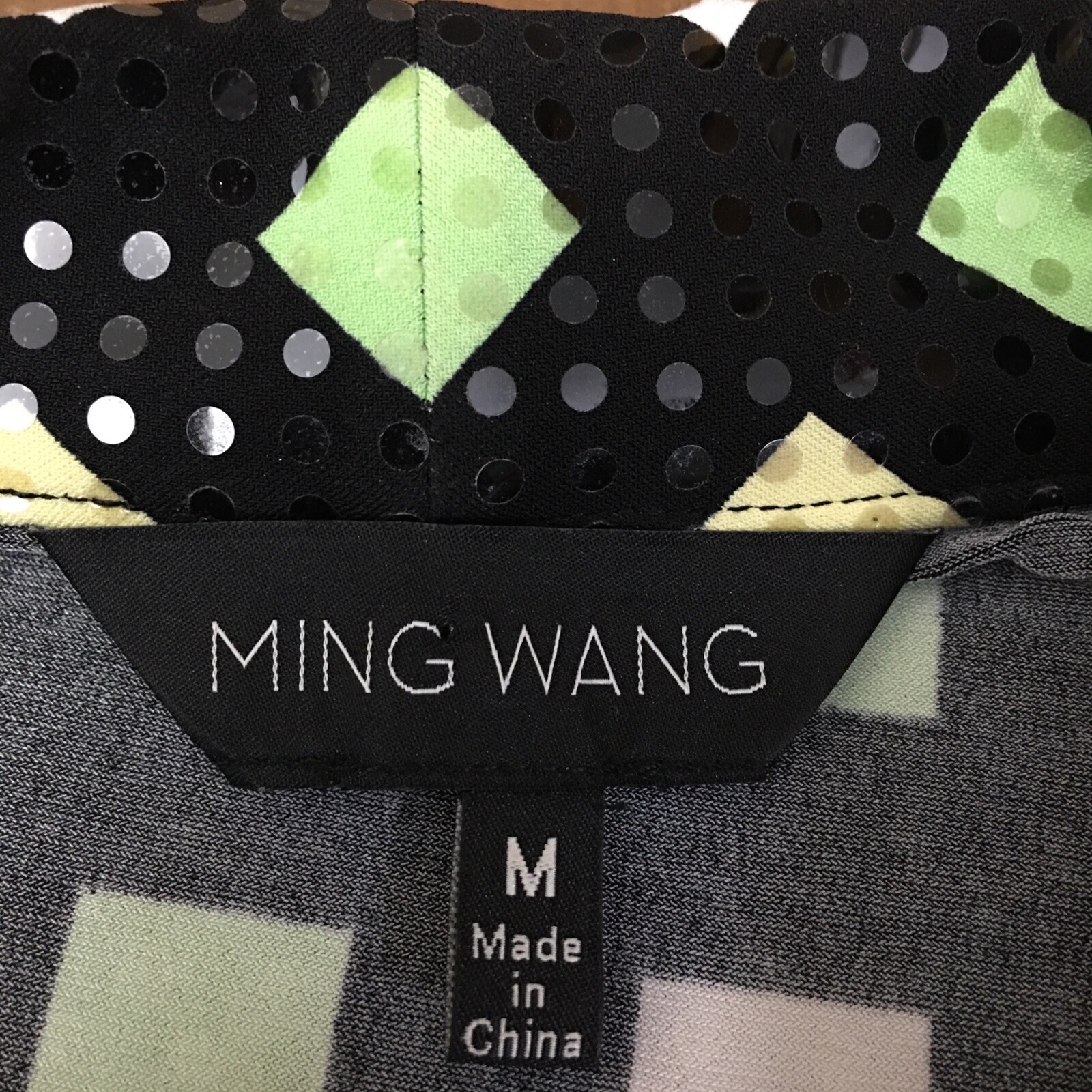Ming Wang Sequined Top Women Medium Event Cocktails Old Money Country Club Yacht