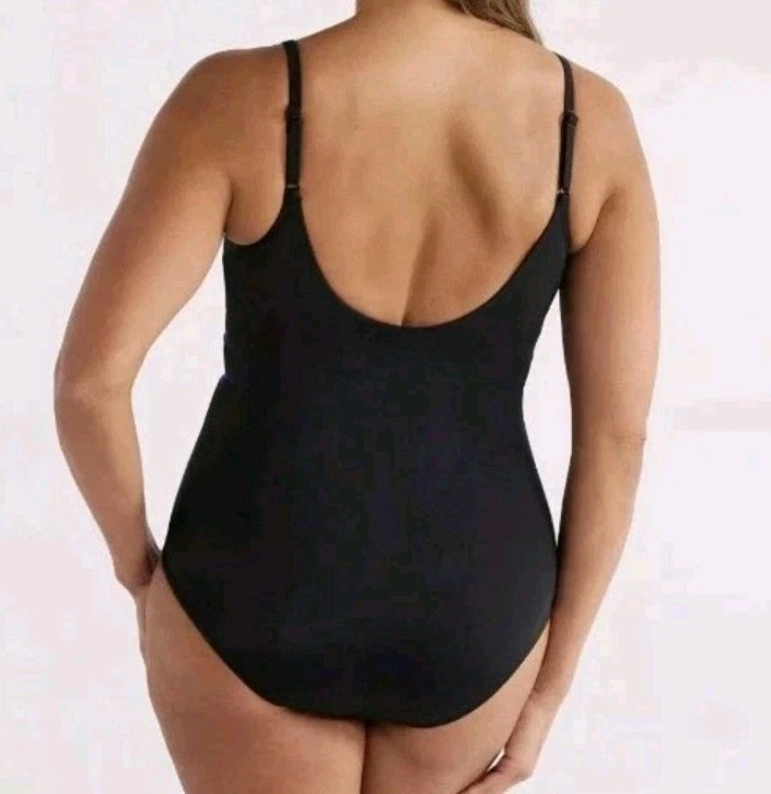 Miracle Brands Ombre One Pc Swimsuit Womens XL Embrace Your Curves Teal Purple
