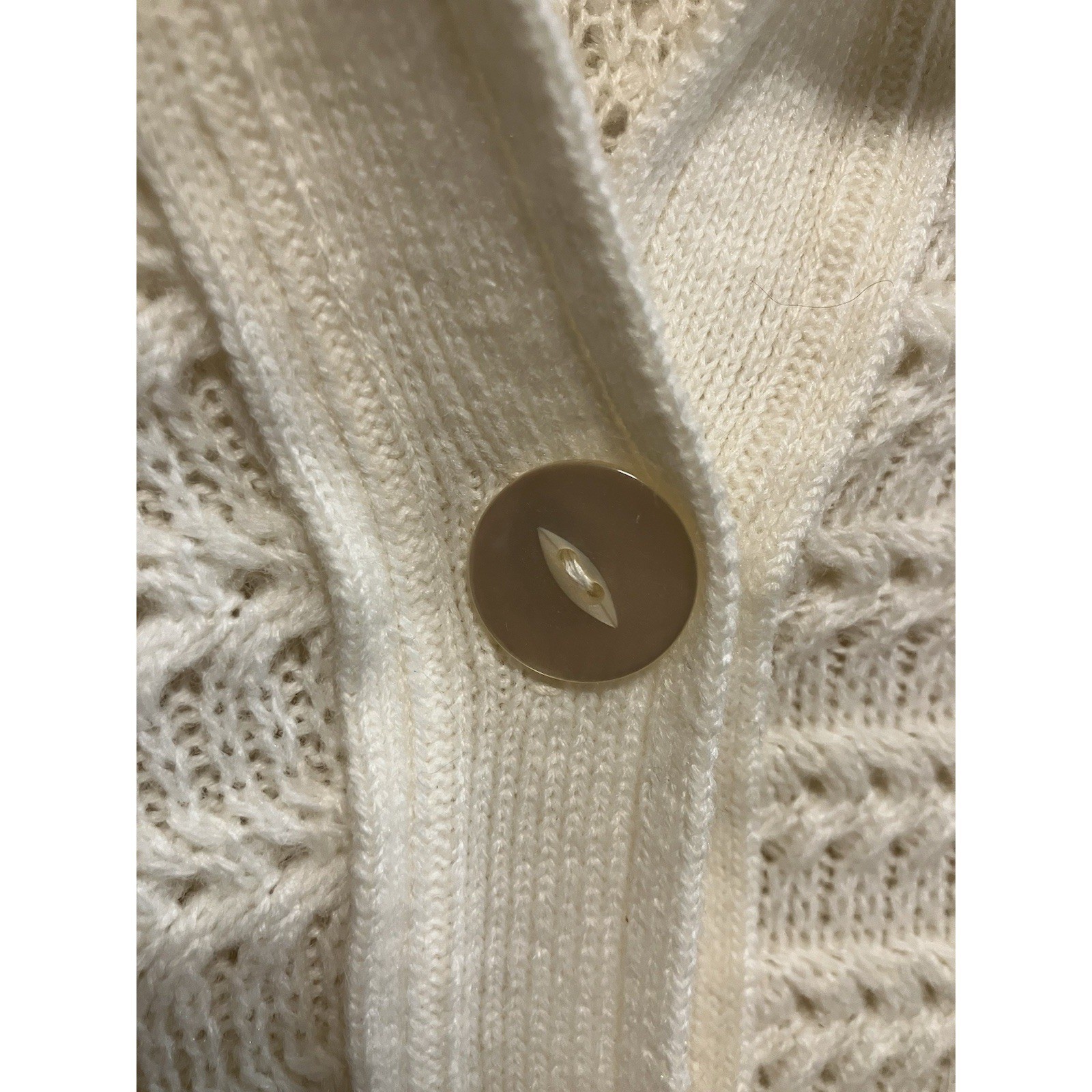 Vintage Womens White Sweater Cape Poncho One Size Julie Knitwear Collared Acryli