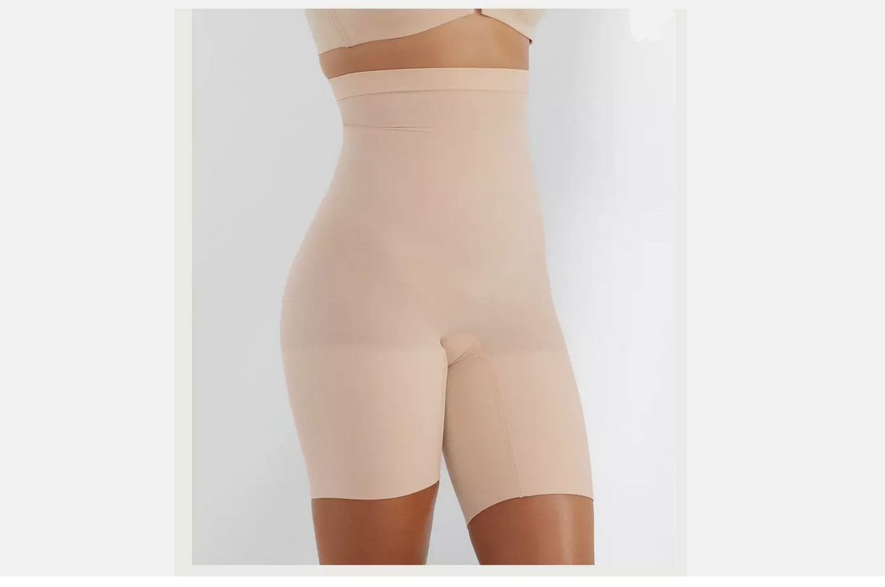 Spanx High-Waisted Shaper Shorts Tummy Control Soft 2745 Nude Size S