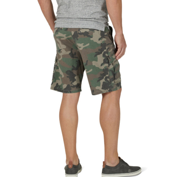 Men’s Wrangler Relaxed Fit Cargo Shorts w/ Stretch Green Brown Camo CHOOSE SIZE