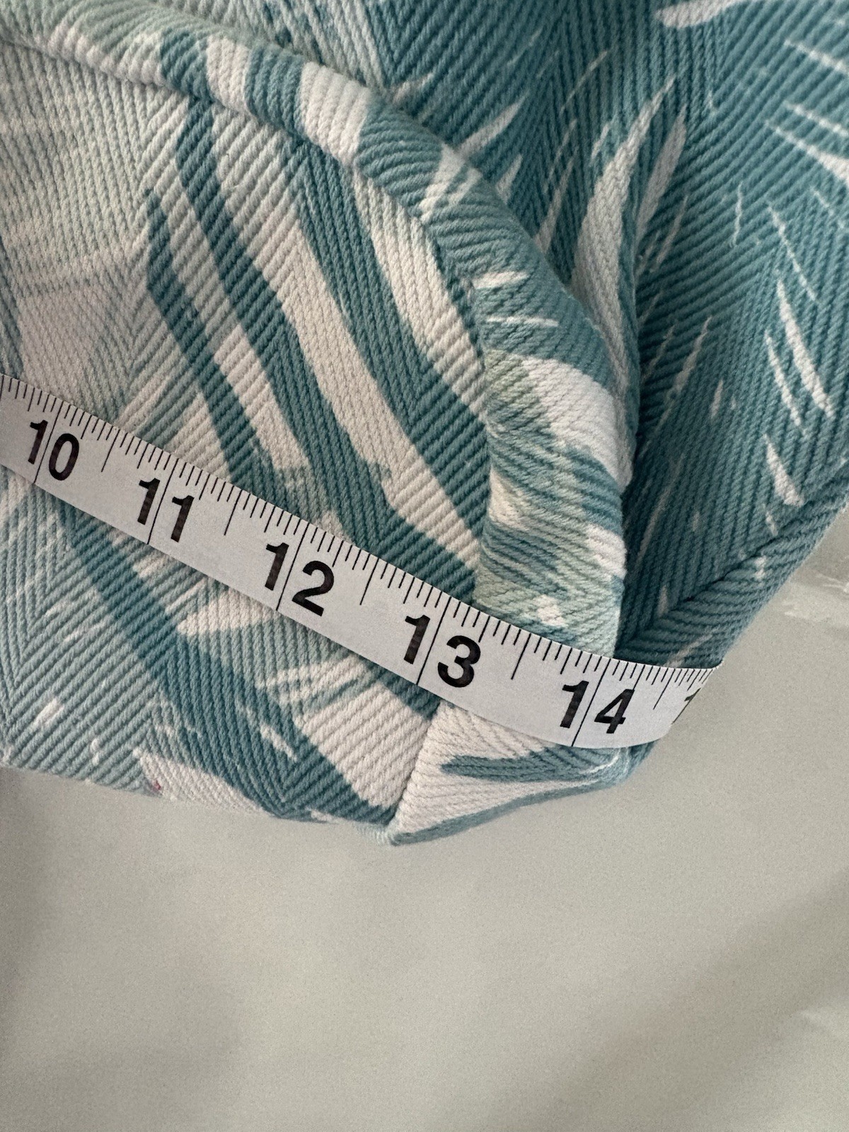 West Loop Tote Bag Tropical Palm Leaf Leaves Rope Handles Durable Fabric Teal Wh