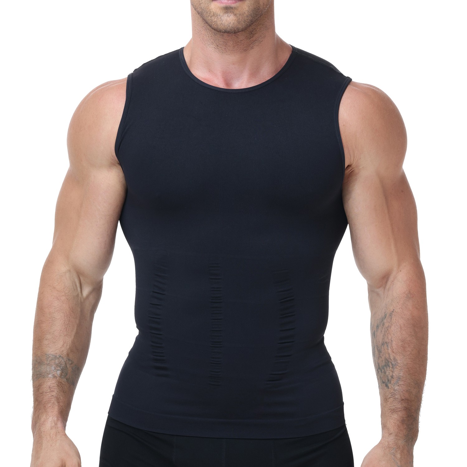 Men’s Tight Undershirts Top Waist Shaper Figure Shaping Tummy Control Underwear