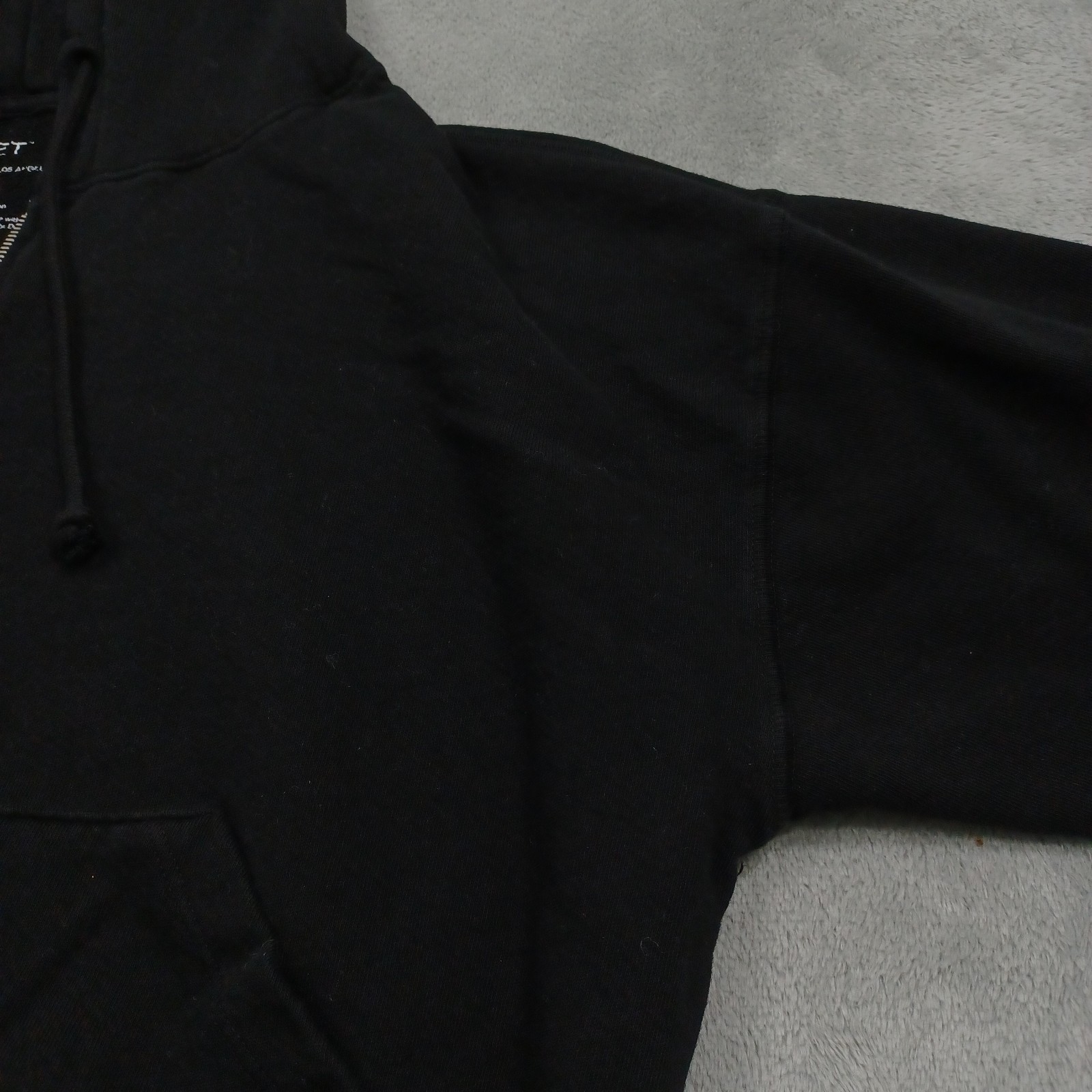 Set Active Jacket Womens Small Black Full Zip Hooded USA Cotton