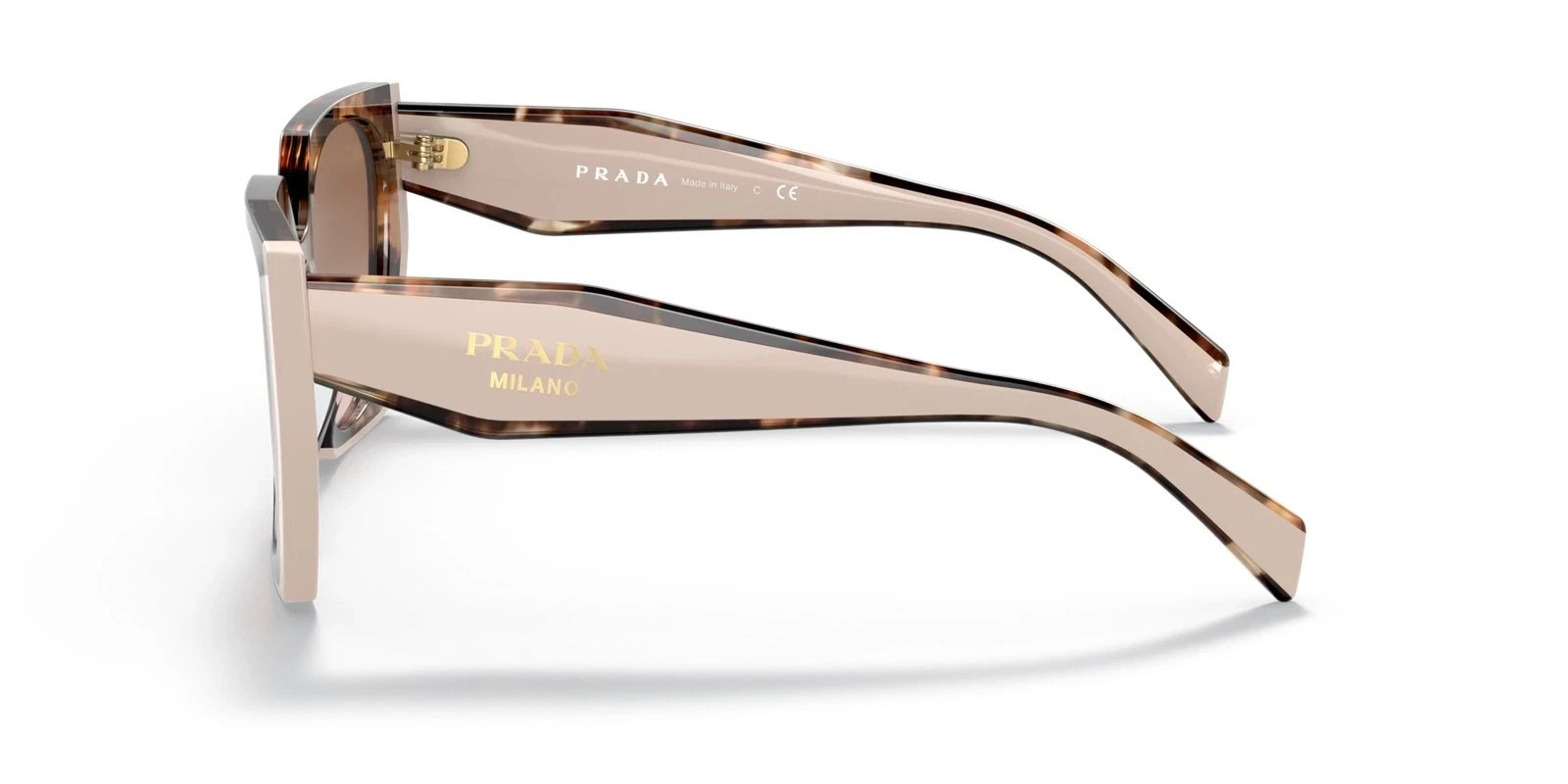 PRADA PR 15WS 01R0A6 Women’s Sunglasses Tortoise Caramel Powder Brown Gradient