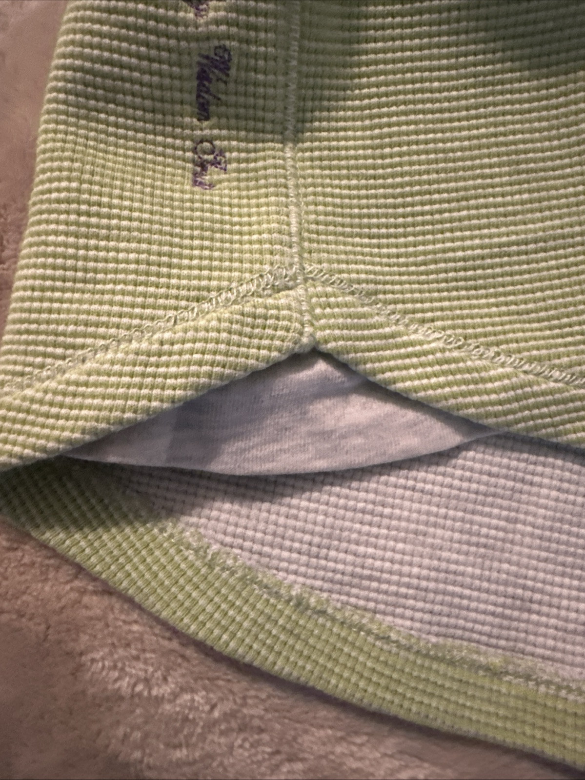 Robert Graham 1/4 zip Pullover Sweatshirt Lime Green Size L