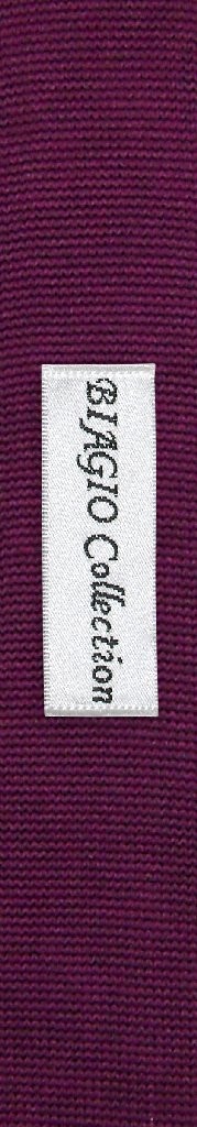 Biagio KNITTED Neck Tie Solid EGGPLANT PURPLE Color Mens Knit NeckTie