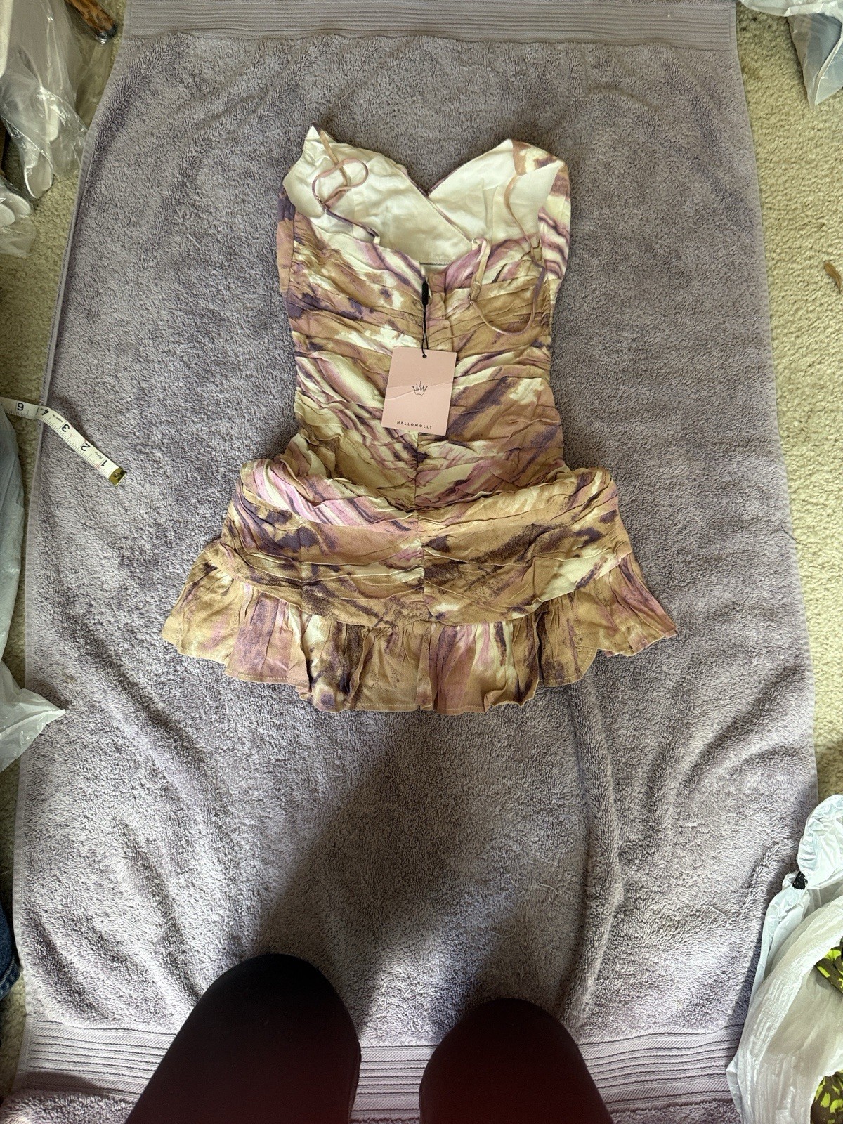 Hello Molly, Sundress, Purple, Pink Beige