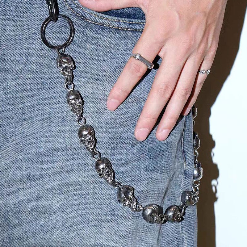 Punk Trousers Pants Chain for Biker Heavy Chain Belt Security Goth Accessories