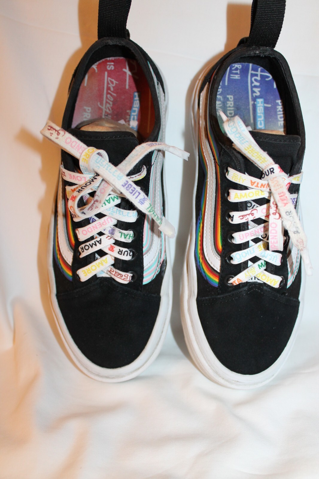 Vans Old Skool Sneakers Sentry Pride UltraCush Black Low Lace Up Men 5.5 Women 7