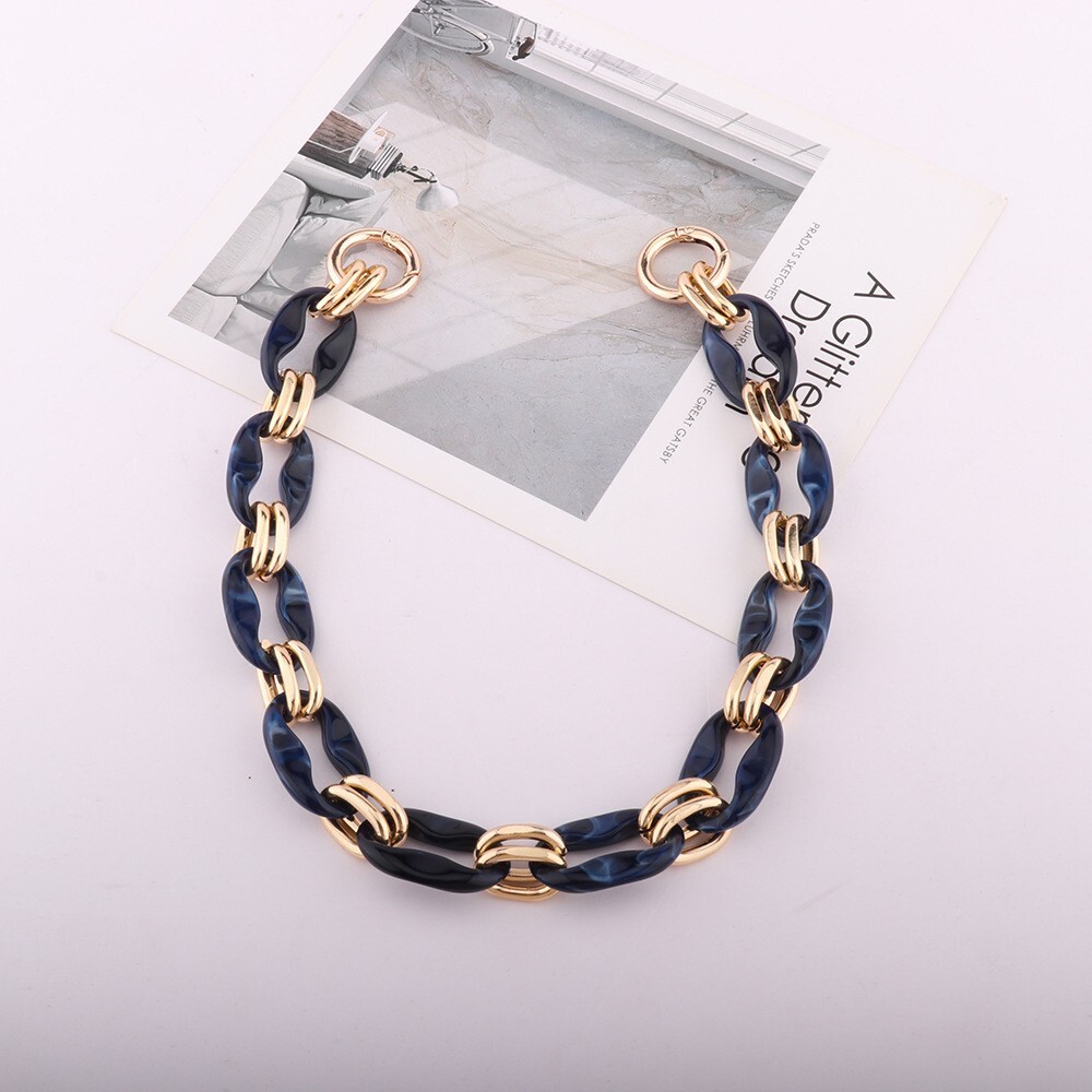 40 120 200 CM Replacement Women Retro Colorful Acrylic Chain Strap Shoulder Bag