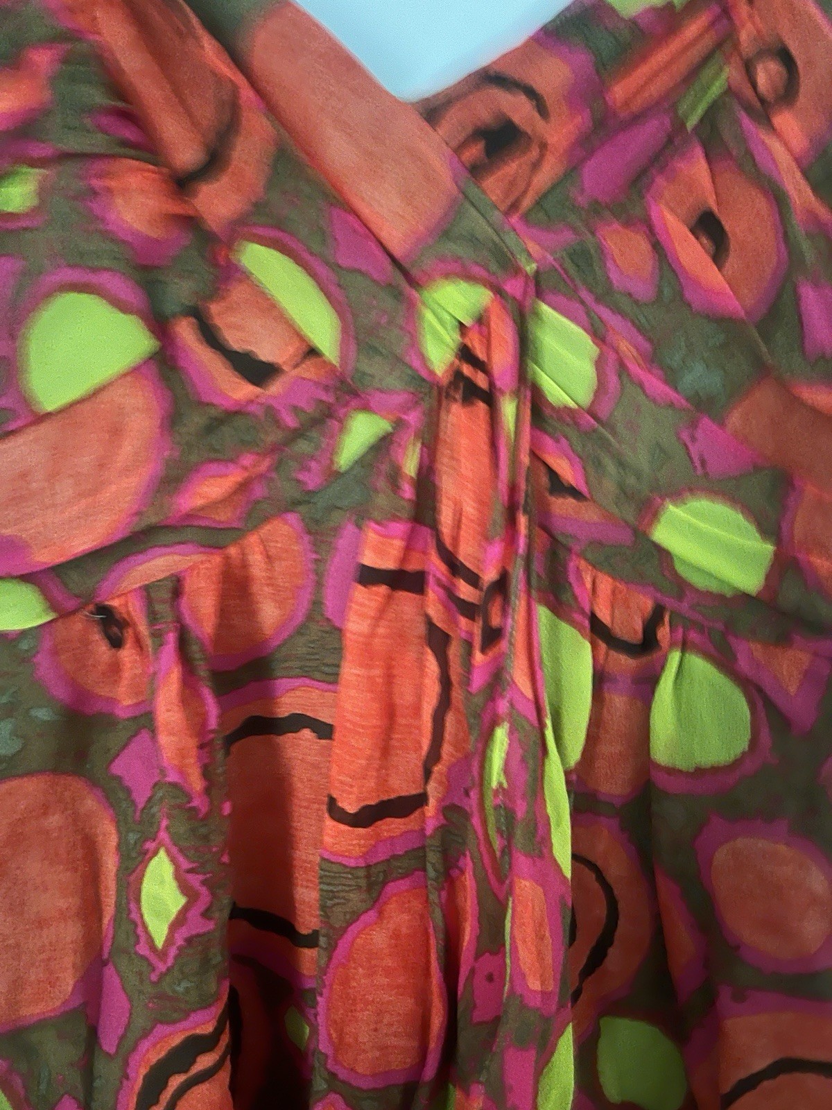 Y2K Nanette Lepore Vintage Geometric Silk Top Size 2