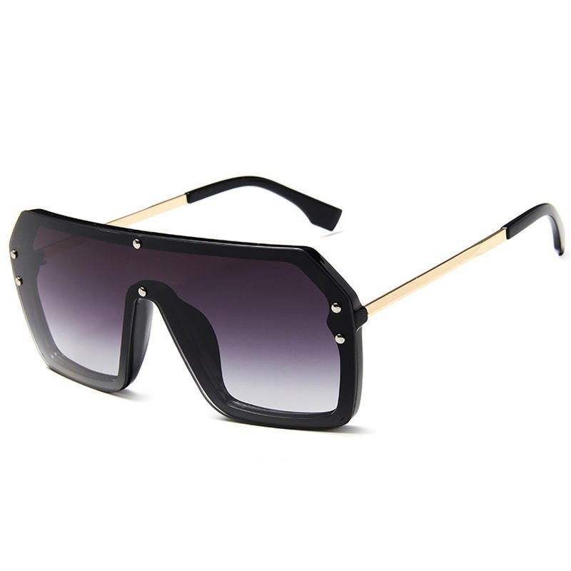 Fashion Oversize Flat Mirror Lens Square Large Men’s Women’s Miami Sunglasses