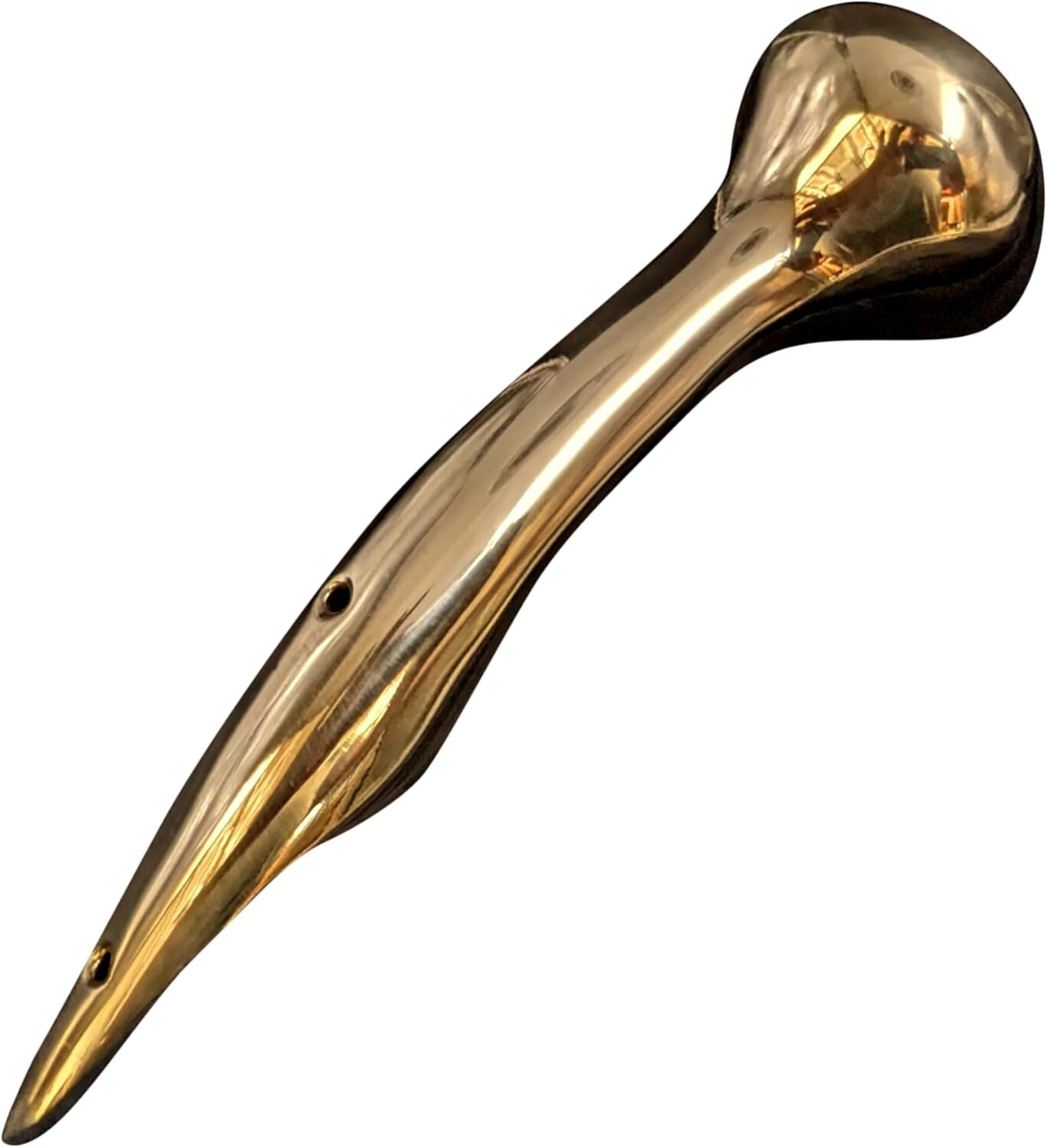 Hames Solid Brass Walking Stick Cane Handle Traditional 8″ Long 3 Hole Model
