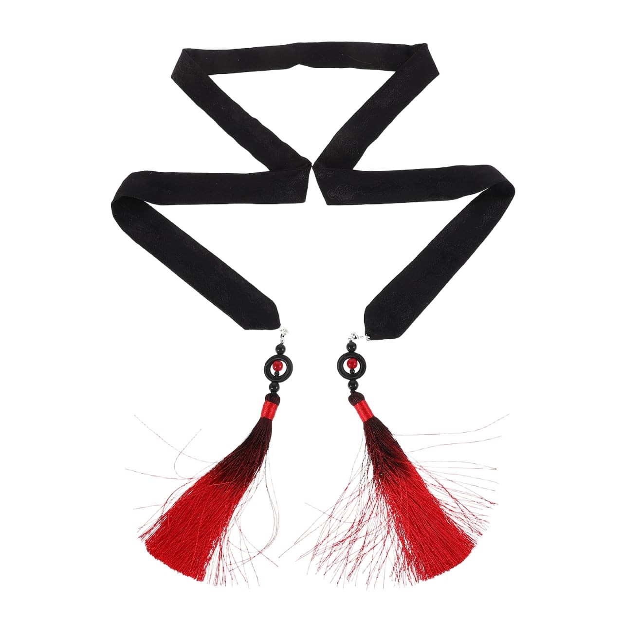 Outanaya Hanfu Hairband Tassel Unisex Traditional 1 Count (Pack of 1), Black