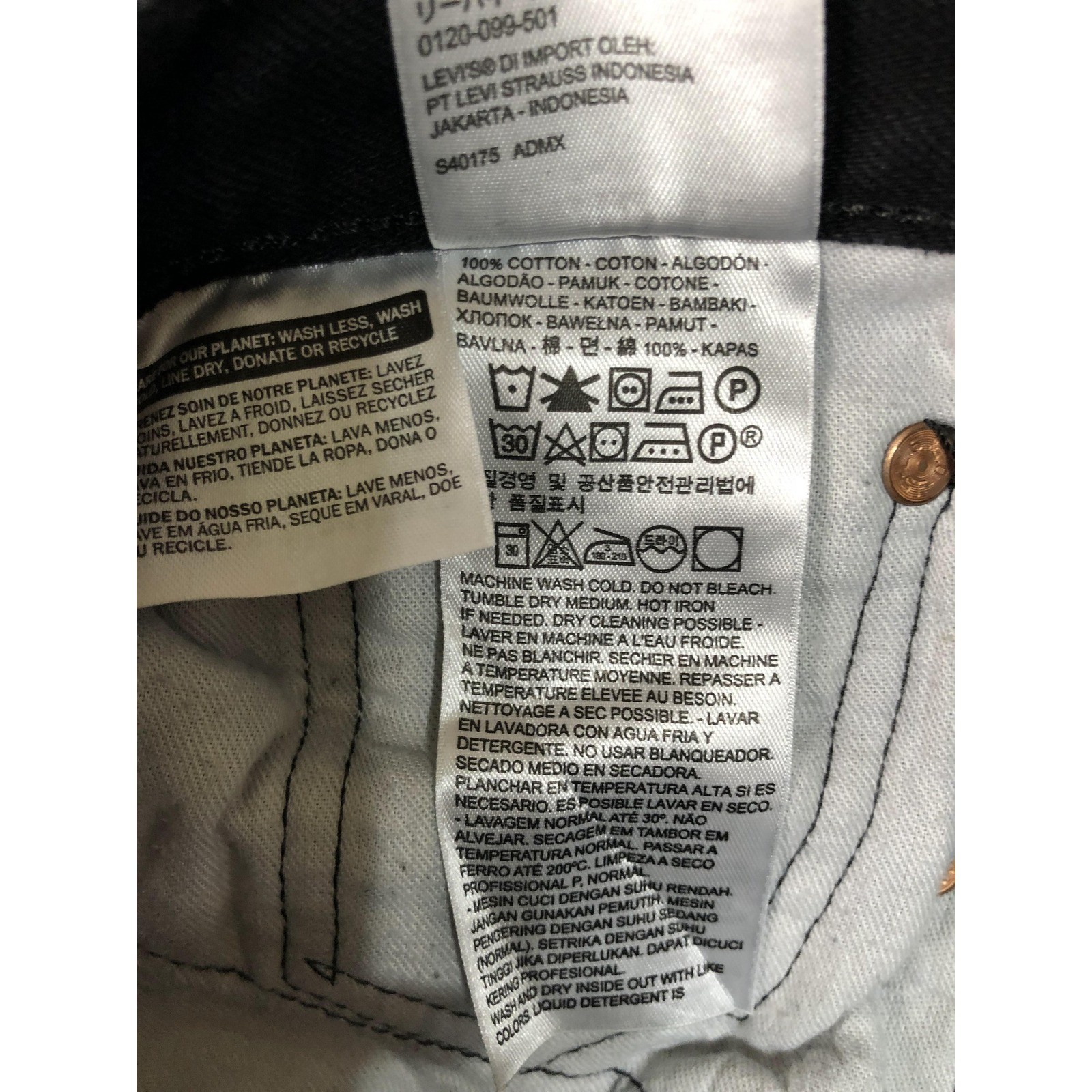 Levis 501 Jeans Mens Size 28×30 Black Original Fit Straight