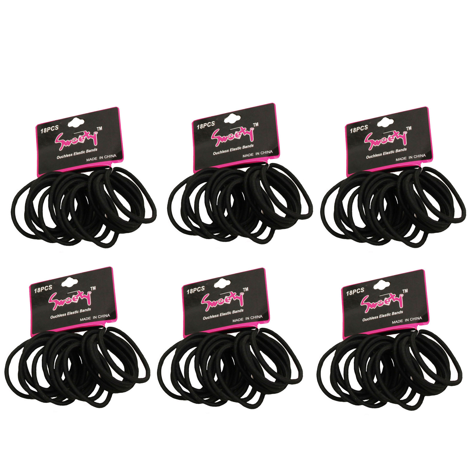 108 pcs Ponytail Rubber bands Hair holder Scrunchies Elastic Bands SWEETY