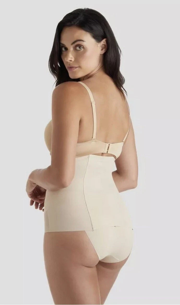 SlimShaper by Miracle Brands Women’s Sheer Shaping Waist Cincher – Nude, L