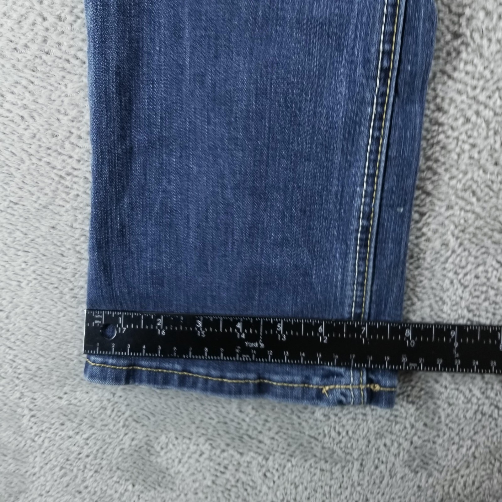 Amethyst Jeans Womens 7 Blue Bootcut Low Rise Distressed Embroidered Stretch Y2K