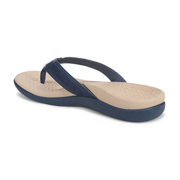 Vionic’s Tide 2.0 Toe Post Sandal, medium, Dark Denim Suede