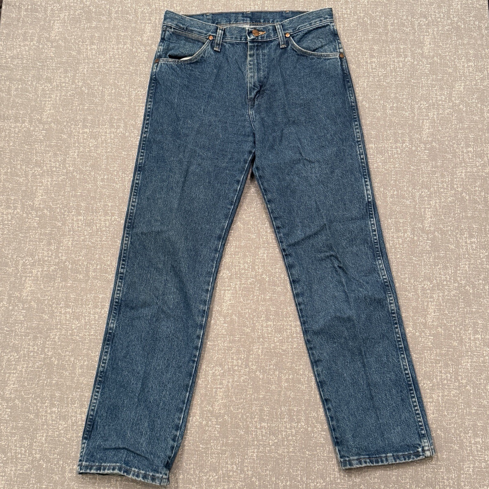 Wrangler 13MWZ Jeans Mens 30×30 Blue Denim Original Cowboy Cut Western Dark Wash