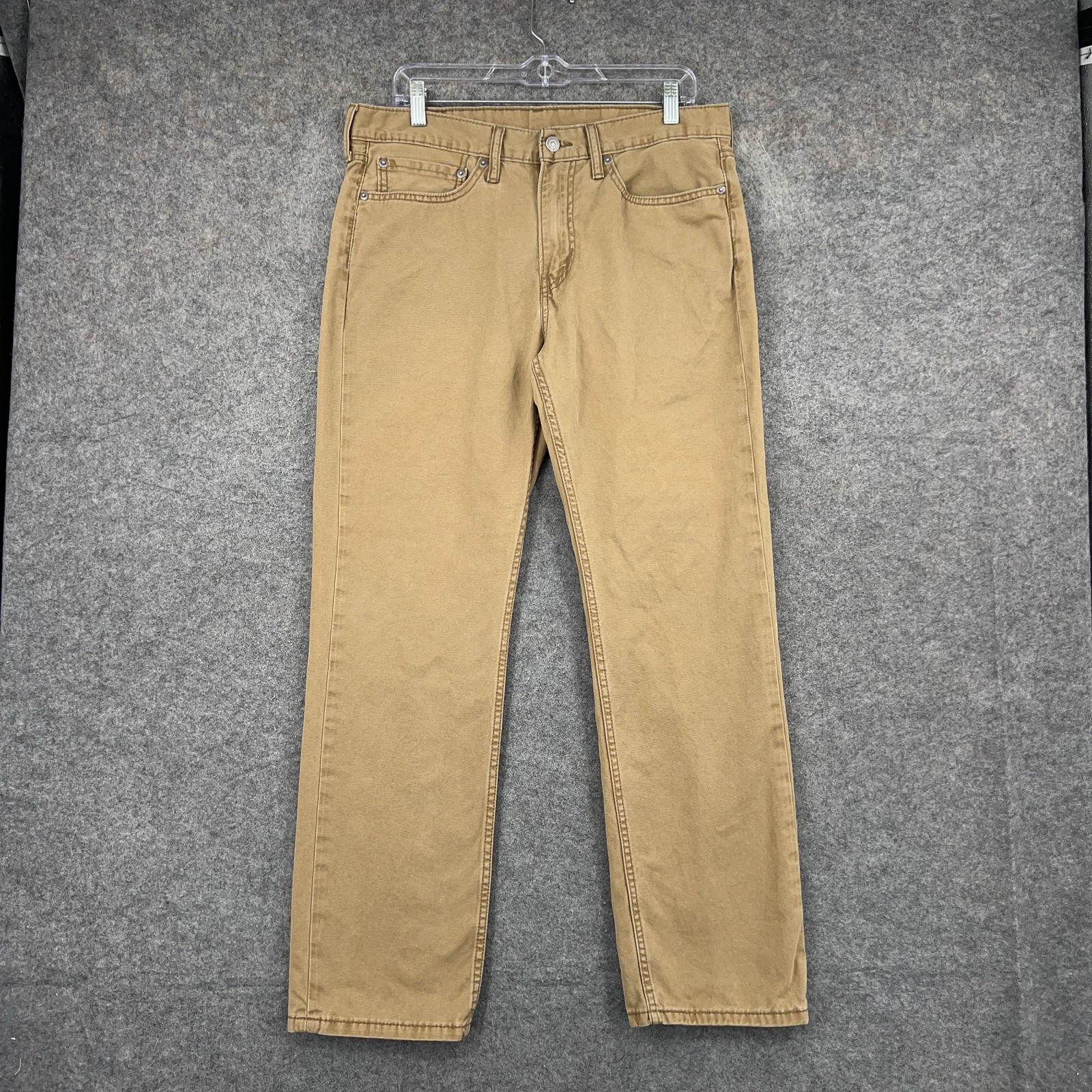 Levis 514 Jeans Mens 34×30 Beige Denim Straight Leg 100% Cotton Pants Casual