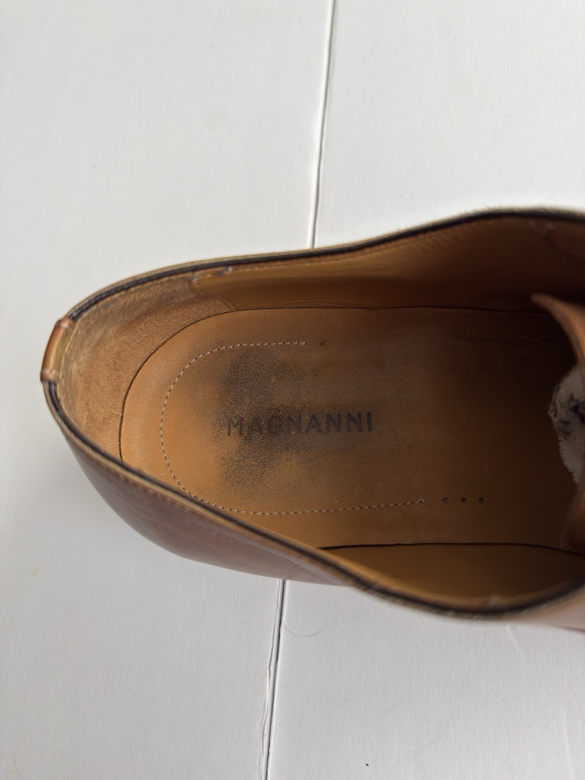 Magnanni Segovia Curri Brown Cap Toe Lace Up Oxford Shoes Sz 8M US 23192 Burnish