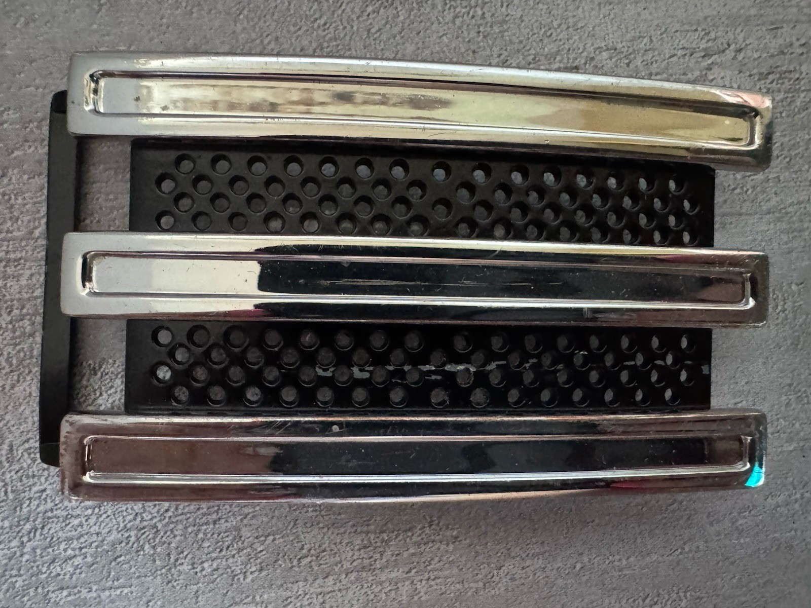 adidas Logo Metal Belt Buckle, Interchangeable Clamp Closure, 1.5in, Silver