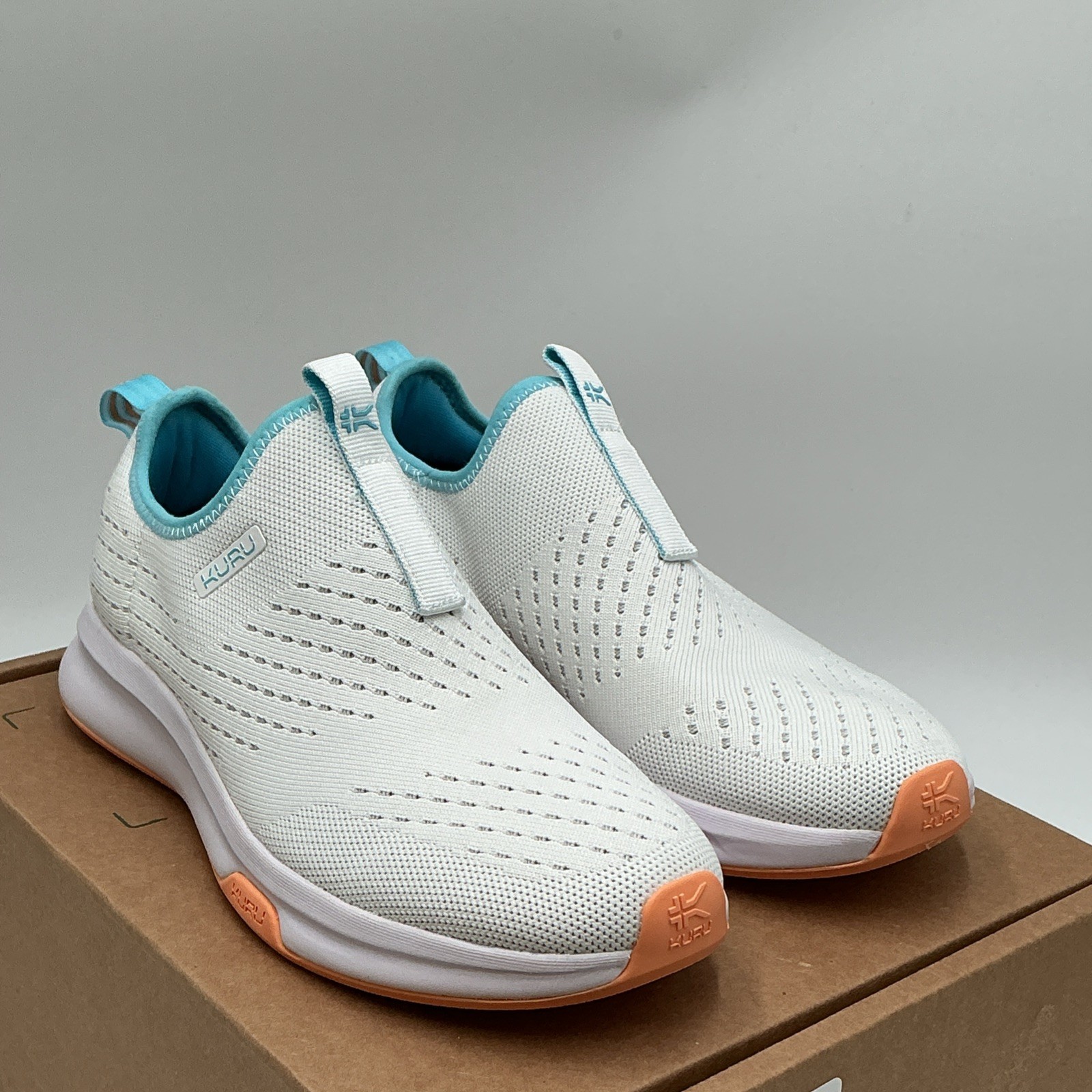 Kuru Atom Sneakers Women’s US 8.5 Bright White Slip On Comfort Shoes eBy2980