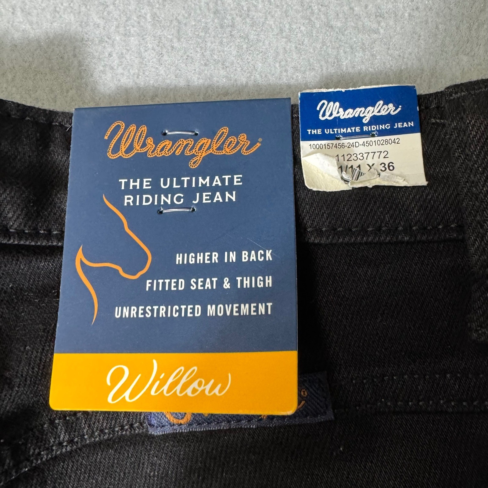 Wrangler Willow Ultimate Riding Jeans Black Bootcut 112337772 Womens 31×36 NWT