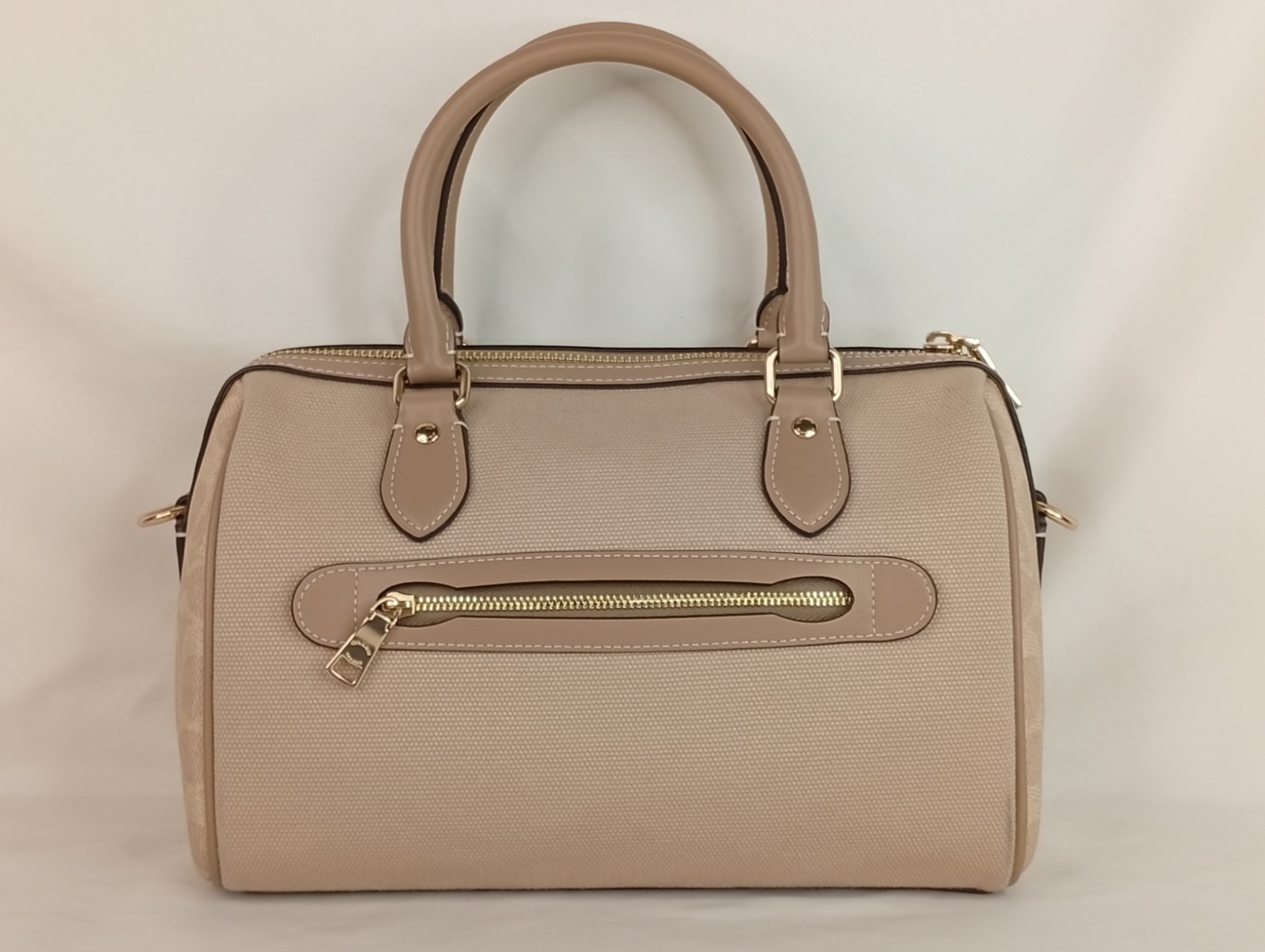 Coach Rowan Satchel Bag In Colorblock w/ Detachable Crossbody Strap Tan CAK58