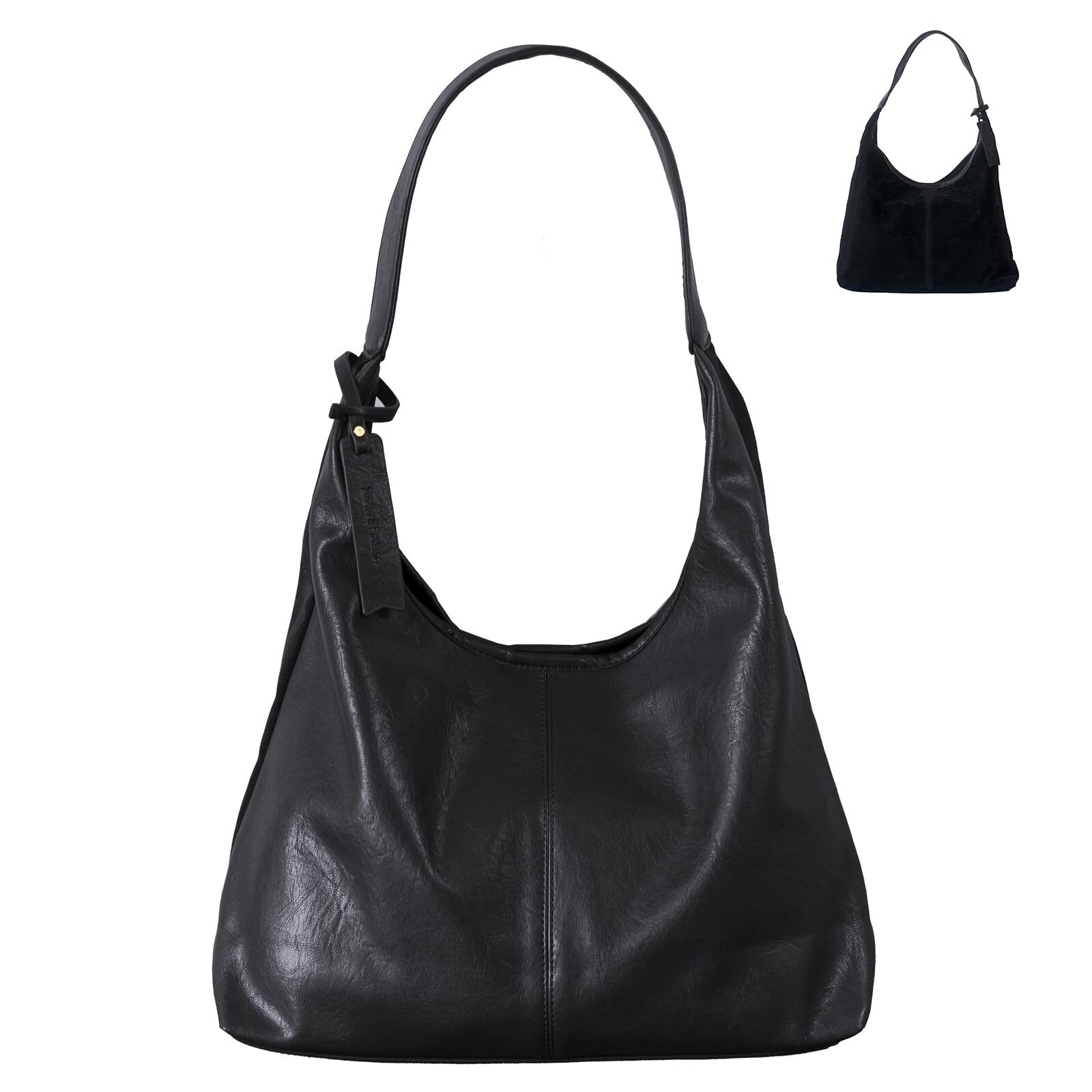 Soft PU Leather and Suede Tote Bag Shoulder Bag for Women – Large Capacity Bag